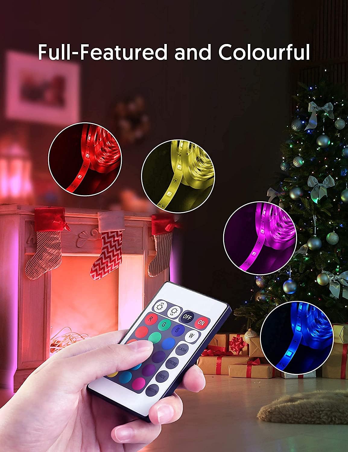 111111 Adhesive LED Strip Lights for Kids – Renter Friendly Night Light for Dorm & Shared Bedroom