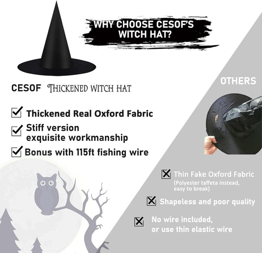 15-inch wide brim and 14-inch tall cone for oversized visual impact