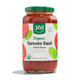 365 by Whole Foods Market, Organic Tomato Basil Pasta Sauce, Whole30 Friendly No Added Sugar Sauce for Self Care Meal Planning, 25 Ounce