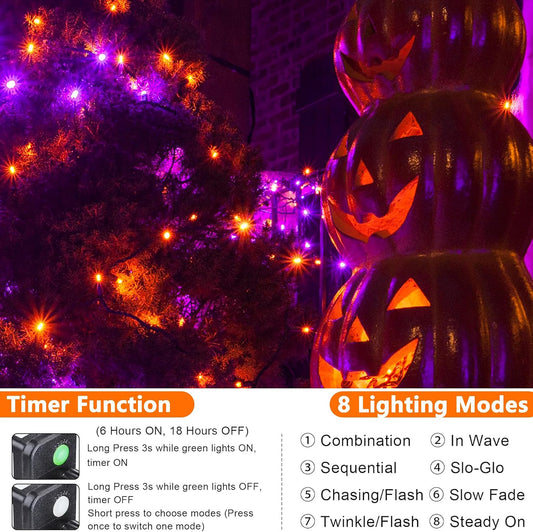 8 selectable lighting modes controlled via adapter button
