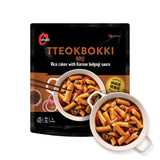 O'Food Tteokbokki Korean Rice Cakes – Quick Chewy Rice Cake Snack for After-School Cravings, Microwave Ready