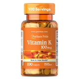 Puritan's Pride Vegetarian Vitamin K – Consistent Quality from a 50+ Year Heritage Brand