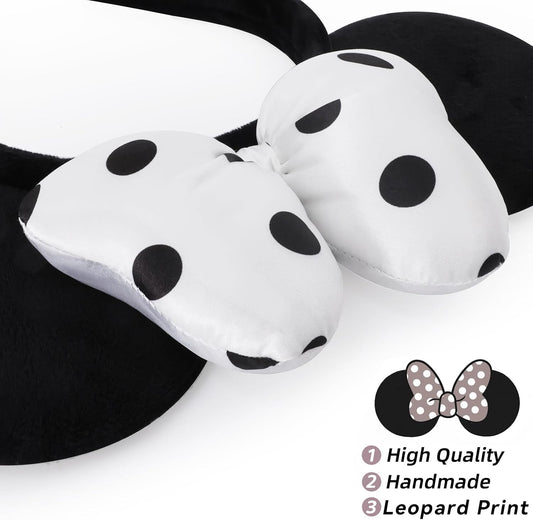 polka dot bow accent on every variant