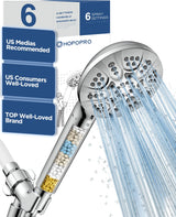 HOPOPRO Detachable Handheld Shower Set – Brushed Nickel Neutral Tone for Understated Modern Bathroom
