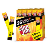 Slim Jim Spicy Jerky Sticks Bulk Pack – Grab-and-Go Protein for Long Commutes, Meetings and Back-to-Back Errands