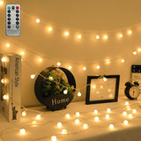 ZIMINGU Ball String Lights – Portable USB Powered Fairy Lights for Camping Tent and Outdoor Dining Setup, 40 LED Waterproof Globes