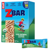 Zbar Iced Oatmeal Cookie – After-School Energy Boost Before Homework and Practice, 12g Whole Grains Granola Bars (18 Pack)