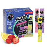 4C Energy Rush PSD Energy Powdered Drink Mix – Quick Pre-Meeting Focus Boost in Stick Form for Office and Remote Work, 40 Count Variety