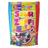 Zollipops Zaffi Taffy Sour Watermelon, Green Apple, Blue Raspberry, Grape – Compact Sugar-Free Snack for Car Rides and Park Outings