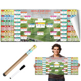 2026 World Cup Schedule Poster – Romantic Valentine's Day Gift for Soccer Fan Partner, Interactive Bracket Wall Art