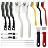 16Pcs Deep Cleaning Brush Set – Streamlined Storage with Hanging Hooks, Neutral Compact Footprint