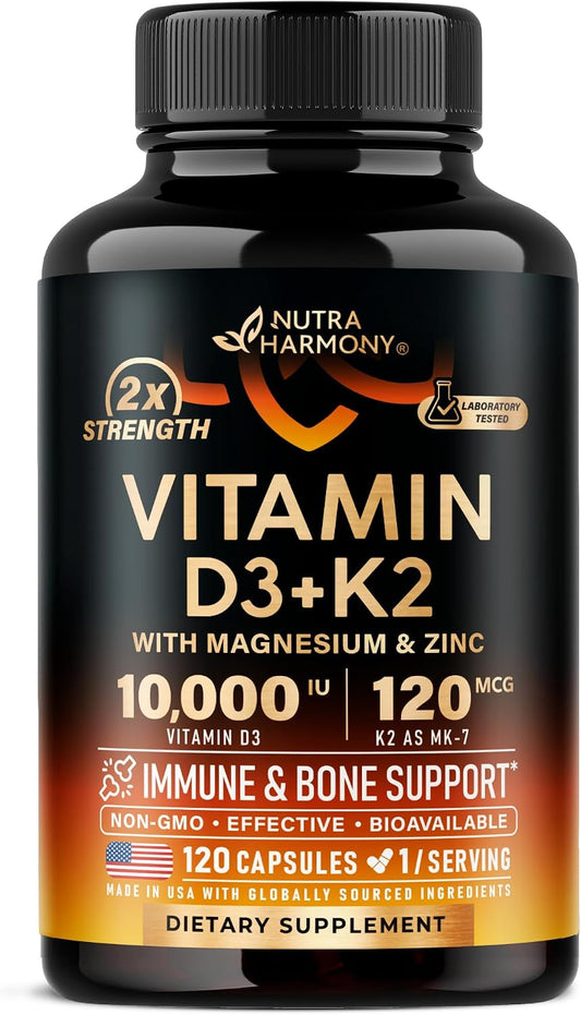 10,000 iu vitamin d3 (cholecalciferol) per serving — 1250% daily value