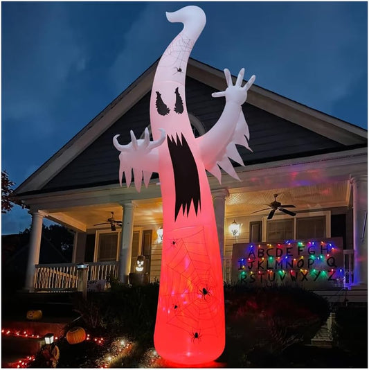 12 ft towering inflatable height with detailed spider and web graphics