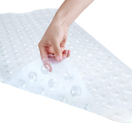 200 suction cups for 360-degree non-slip grip on smooth tub surfaces