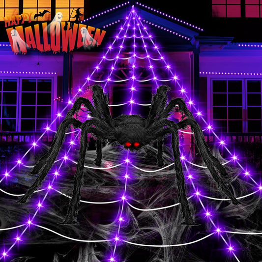 200 ultra-bright led bulbs across a 17.4ft x 16.1ft polyester web