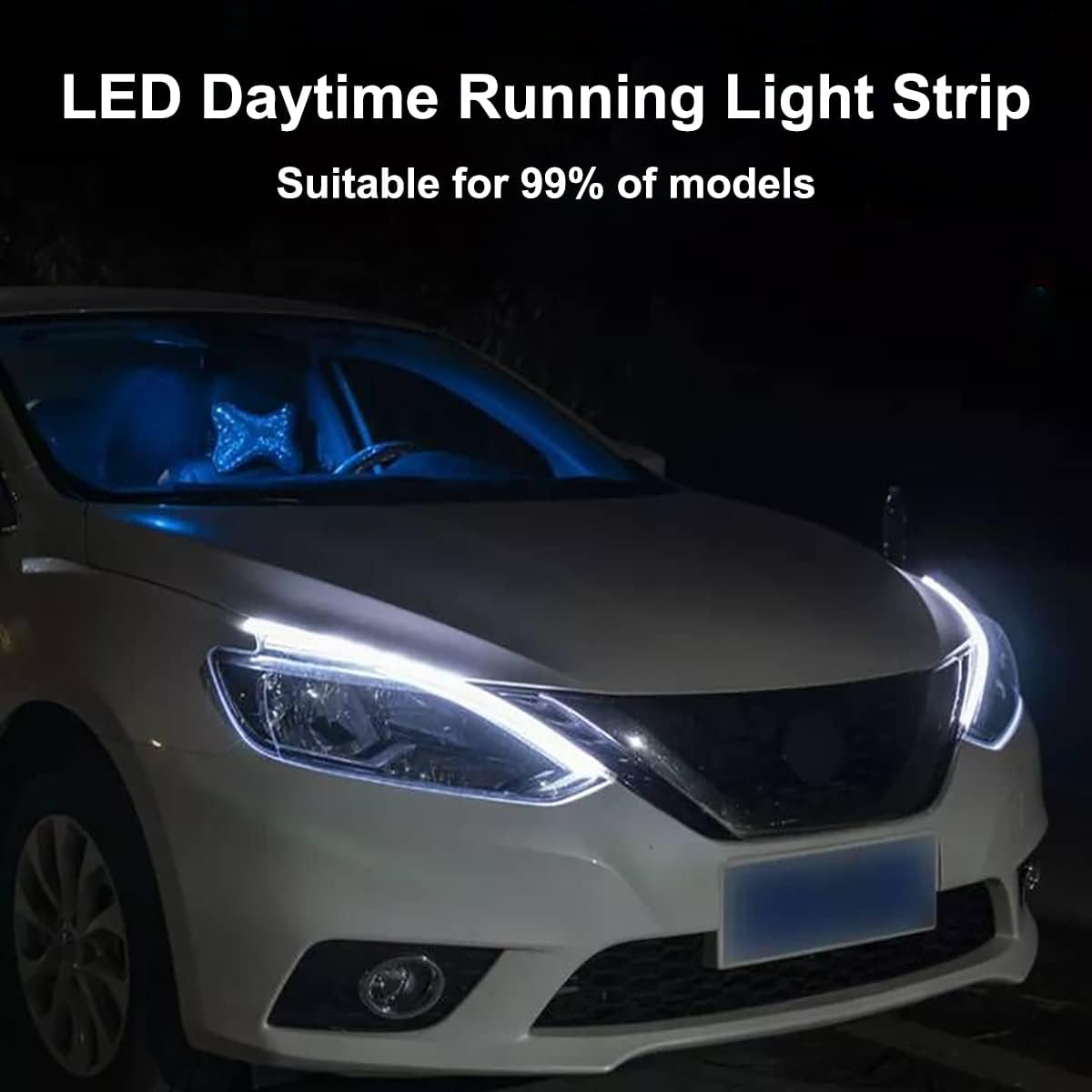 24-Inch Flexible LED Headlight Strips – Designer-Grade RGB Chasing Modes for Custom Show Builds