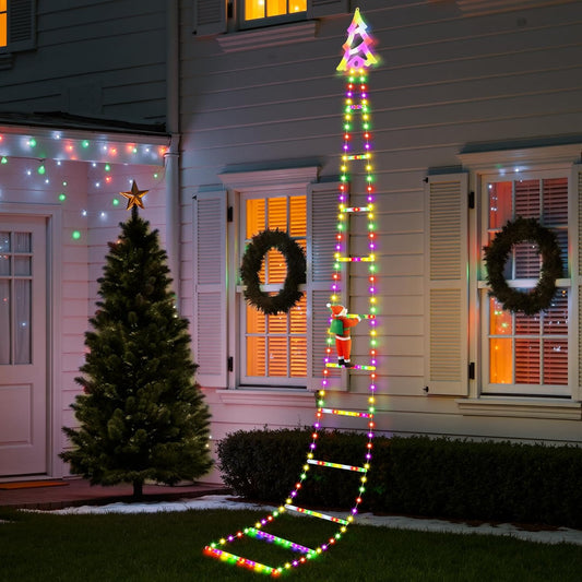 248 bright leds on a 9.5-foot rope ladder form