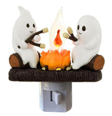 Ghost Campfire Nightlight – Cozy Bedroom Decor Accent, Warm Flickering LED Ambiance for Fall Evenings
