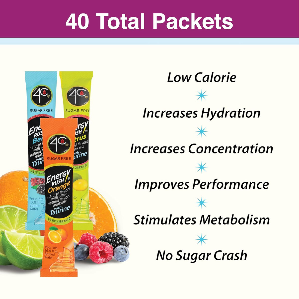 4C Energy Rush Stix – Car Cup Holder Companion, On-the-Go Hydration for Busy Professionals