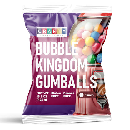 50 gumballs per pack totaling 15 ounces for bulk party use