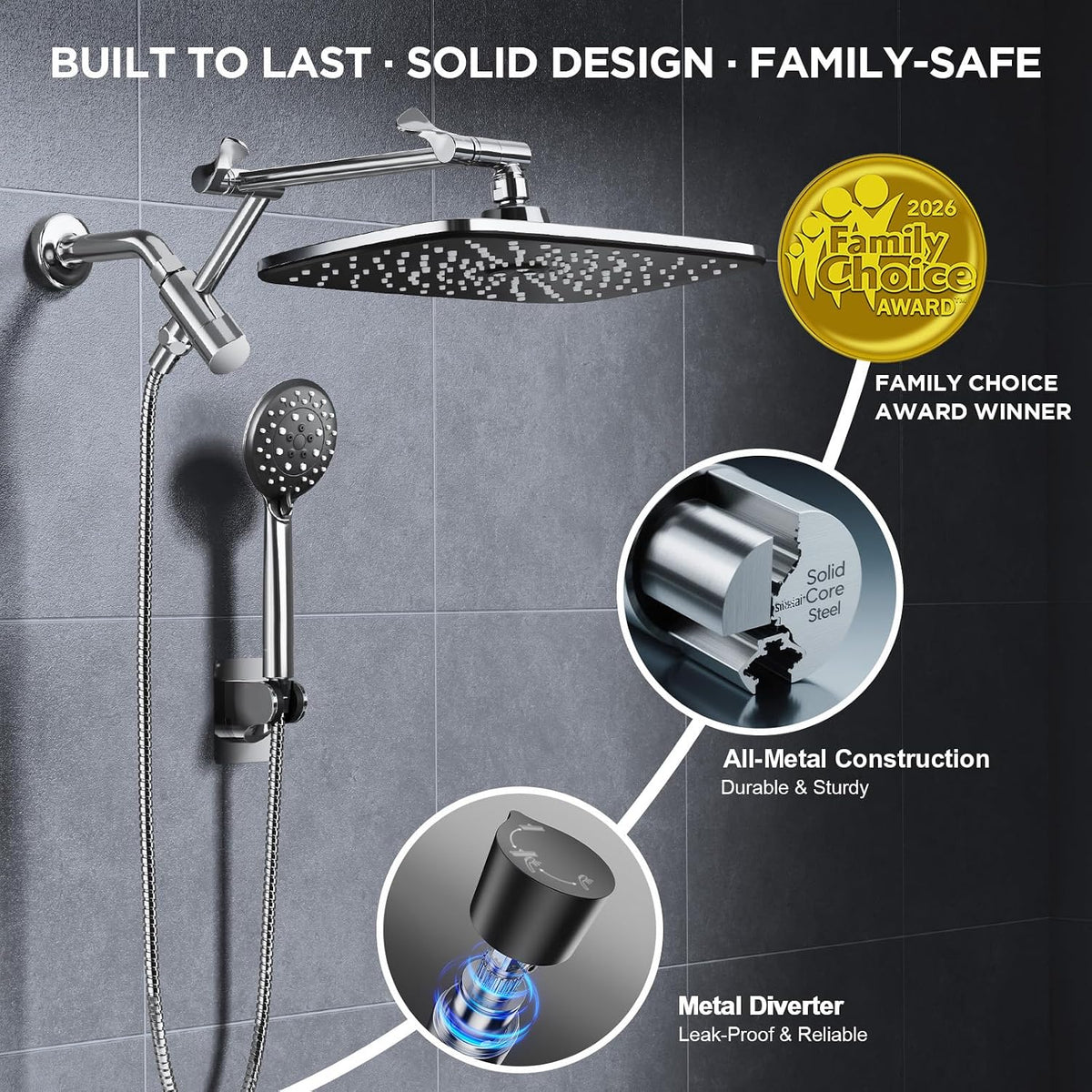 71-inch stainless steel braided hose for handheld reach