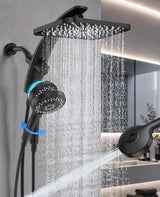 Veken 3 Way Rain Shower Set with Magnetic Mount – Designer Chrome Hardware for Elegant Master Bathroom Retreats