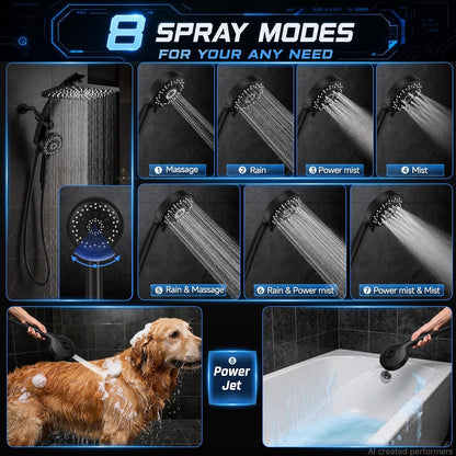 8-mode handheld sprayer including a high-pressure power wash jet