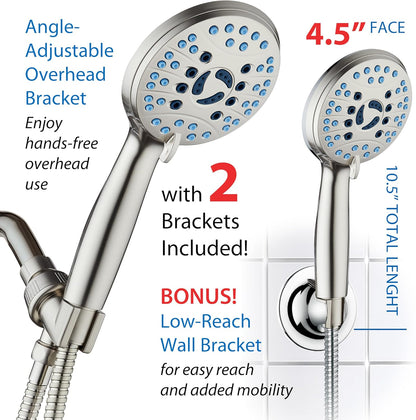 AquaCare 6 ft Handheld Shower Head, Power Wash Massage – Therapeutic Soothing Spray for Sore Muscles