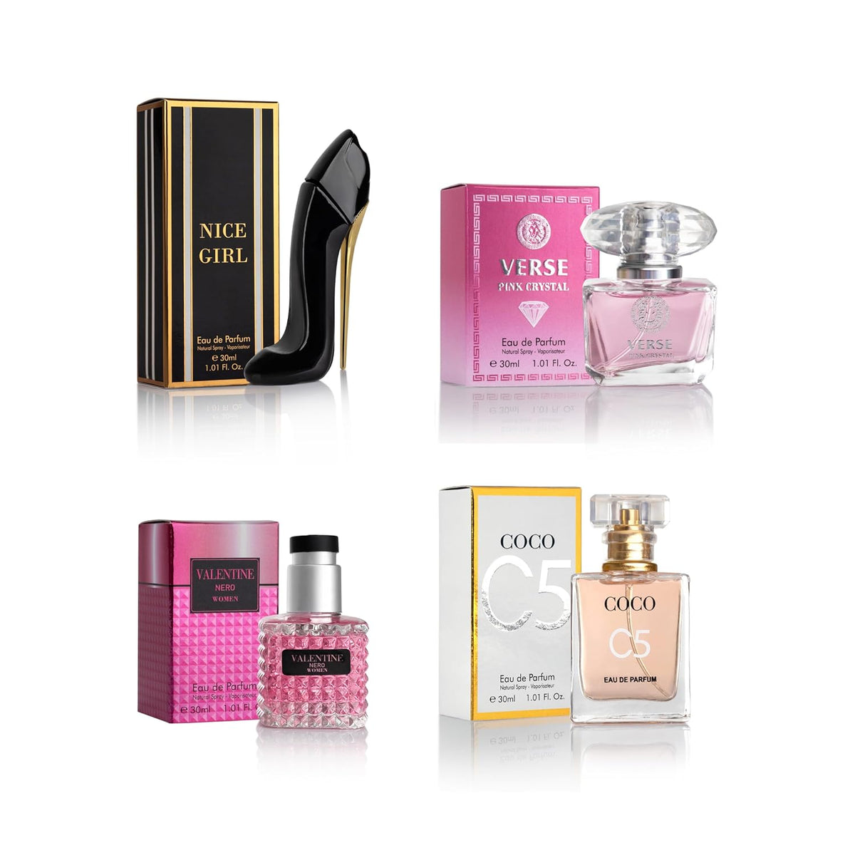 Aromatic Perfume Discovery Set for Her – 4 Long Lasting 30ml Scents to Match Mood, from Calming Florals to Warm Gourmands