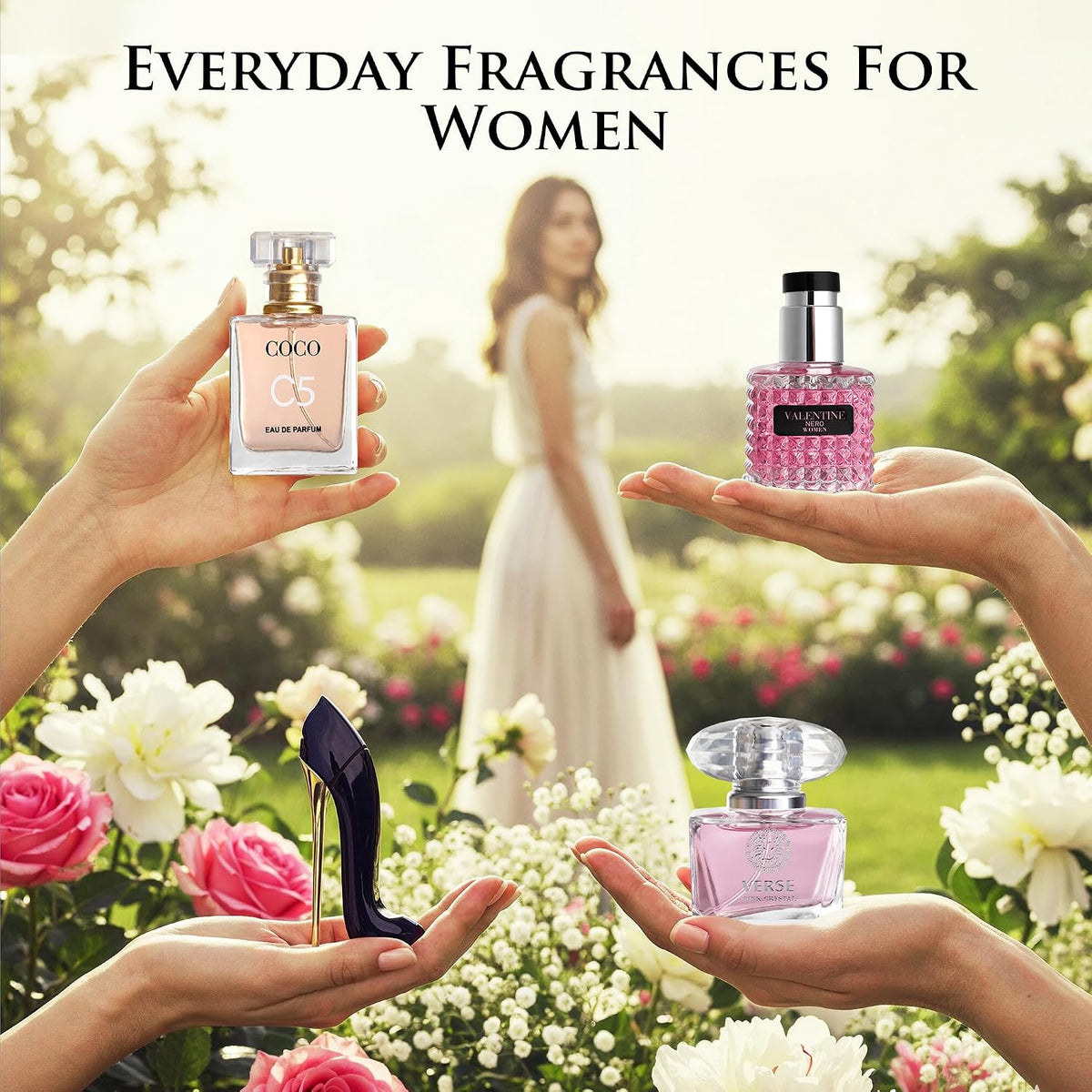 Aromatic Perfume Discovery Set for Her – 4 Long Lasting 30ml Scents to Match Mood, from Calming Florals to Warm Gourmands
