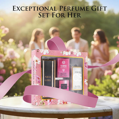 Aromatic Perfume Discovery Set for Her – 4 Long Lasting 30ml Scents to Match Mood, from Calming Florals to Warm Gourmands