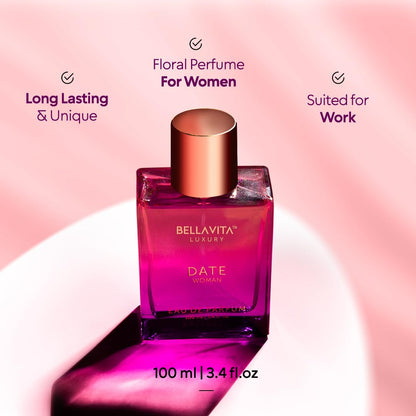 Bellavita Luxury DATE EDP – Long-Lasting 8-Hour Aroma for Yoga Room, Bedroom and Quiet Moments