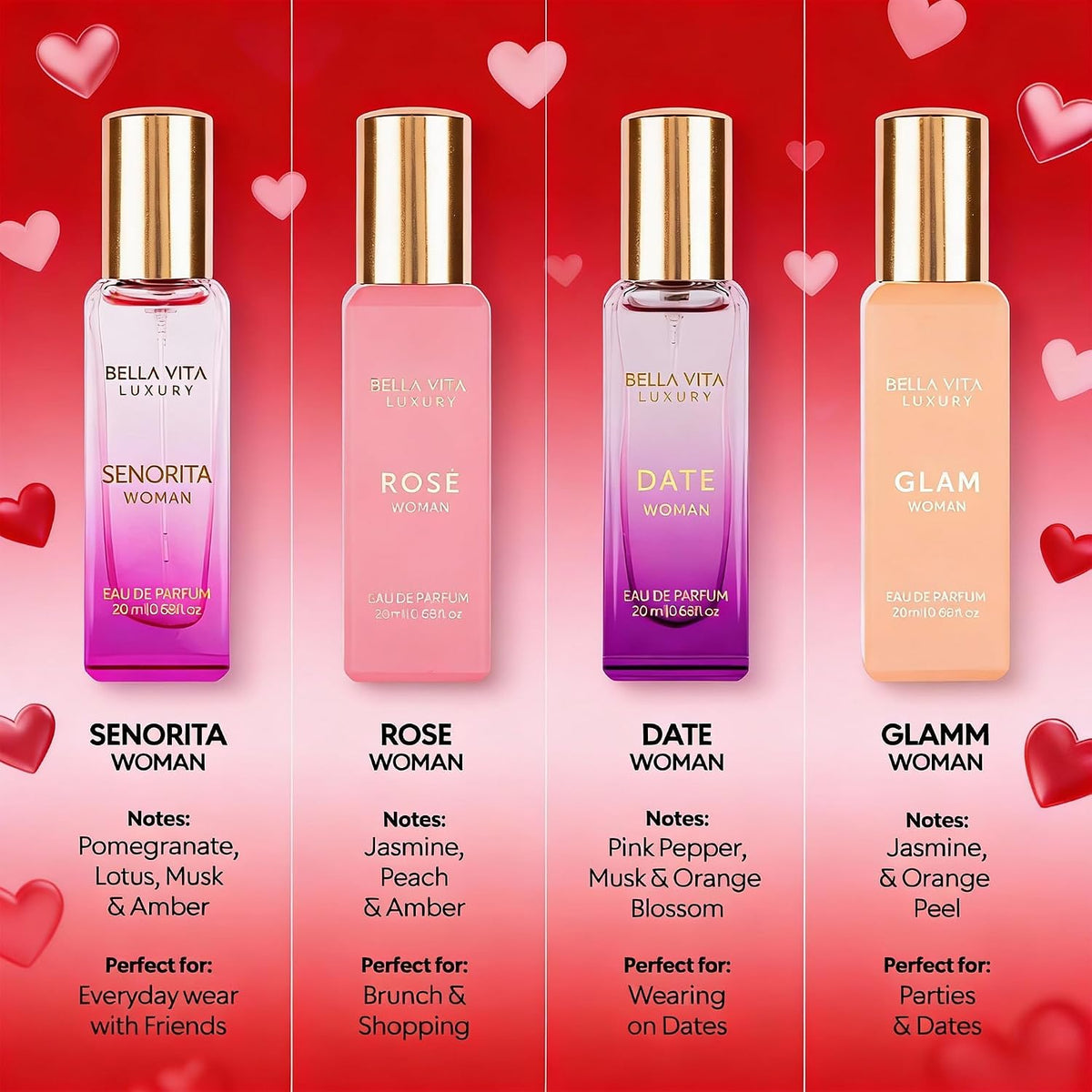 blend of floral, sweet, musky, and vanilla fragrance families