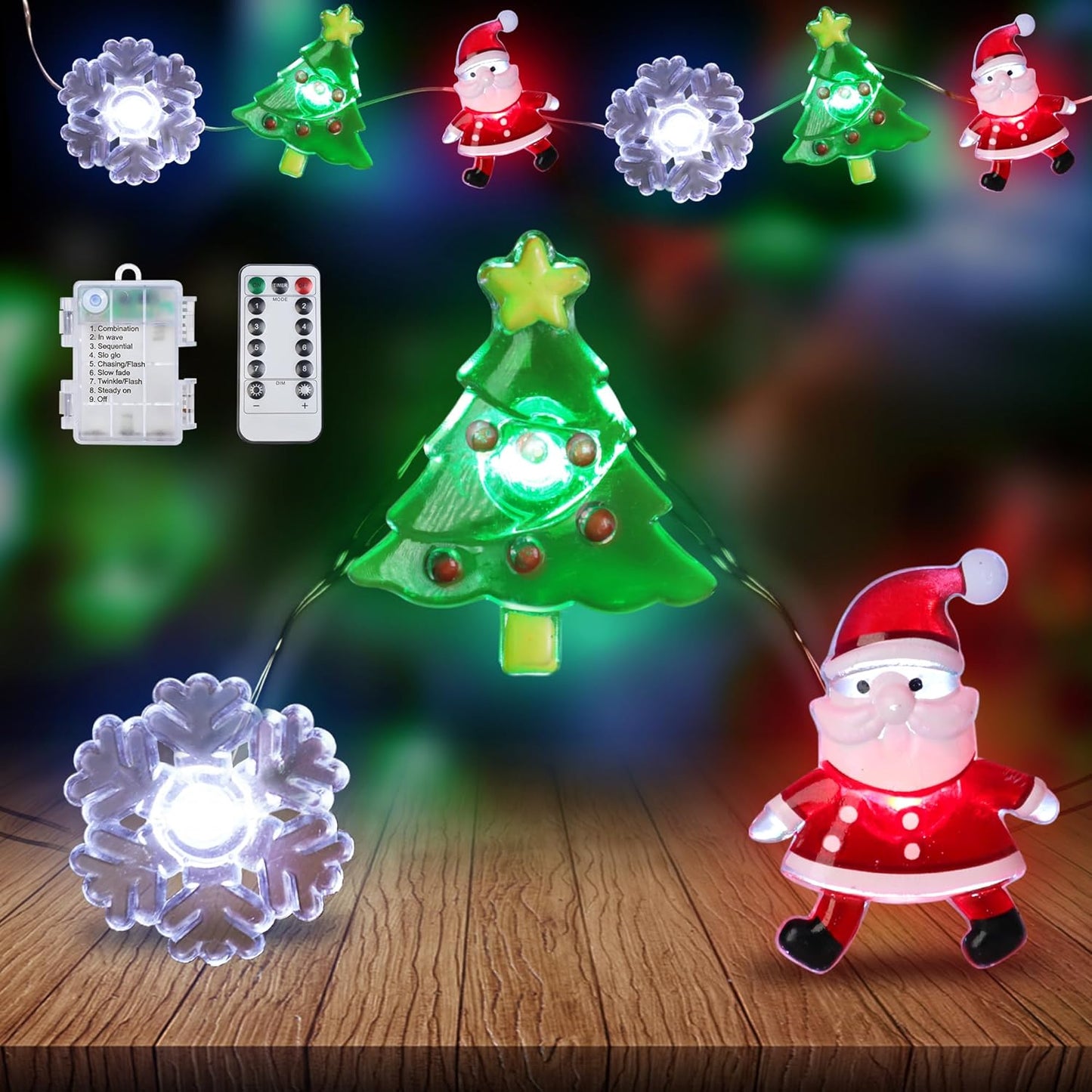 [BRAND] Flexible Copper Wire Christmas Fairy Lights with Remote – Table Runner, Photo Wall, and Indoor Ambiance Decor