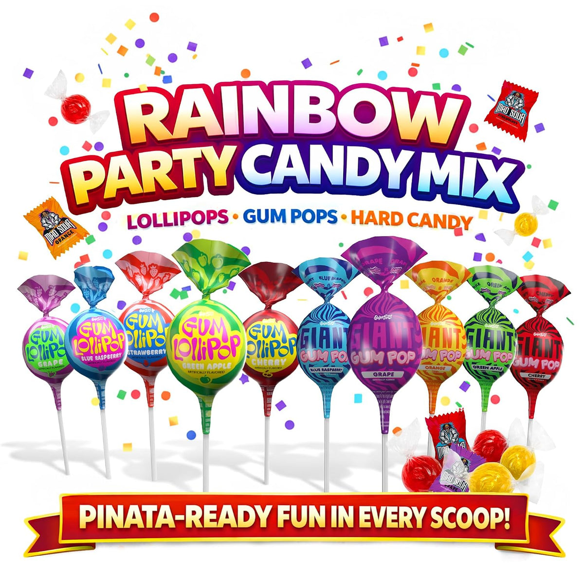 Bulk Candy Mix, 8 lb – Kids Birthday Party Goody Bags, Individually Wrapped Assorted Sweets for Class