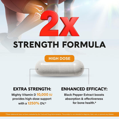 Clean Routine Vitamin D3 K2 MK-7 10,000 IU – Single Capsule Replaces Five Bottles