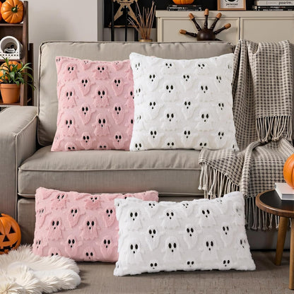 decorUhome Ghost Throw Pillow Covers 18x18 Set of 2 – Thoughtful Housewarming Gift for New Homeowners, Fall Holiday Present