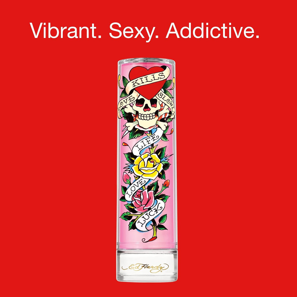 Ed Hardy Eau de Parfum Women – Sensual Amber Dry-Down Fragrance for Mood Setting at Home, 3.4 fl oz