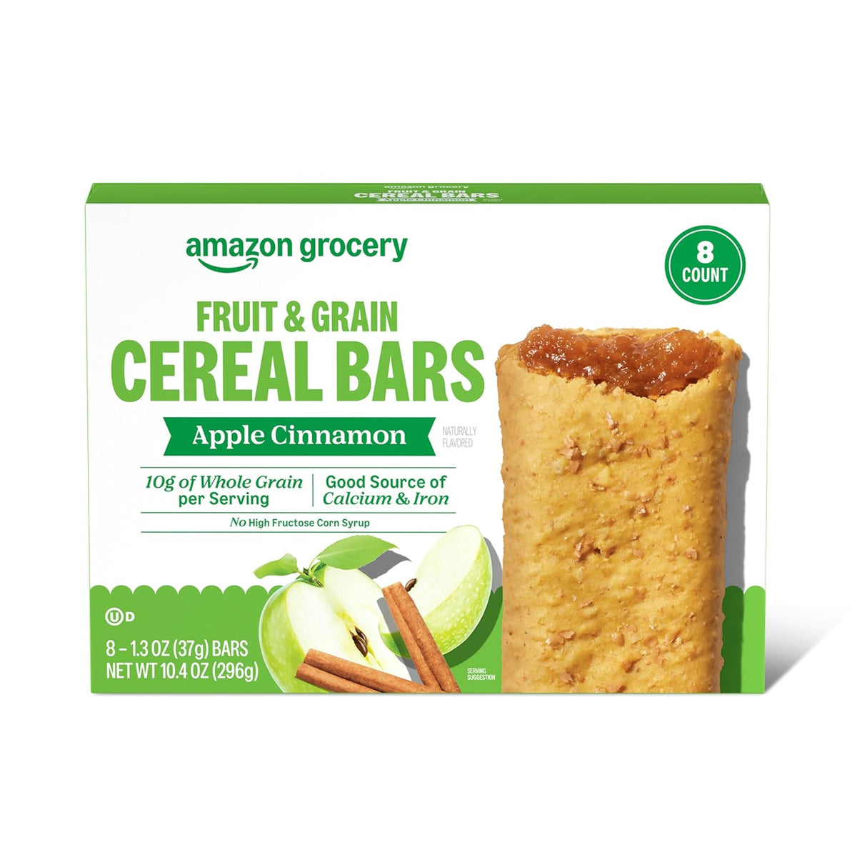 eight 1.3 oz individually wrapped fruit & grain bars per box (also available as pack of 4)