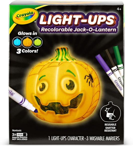 erasable pumpkin surface that wipes clean with a damp cloth for unlimited re-coloring