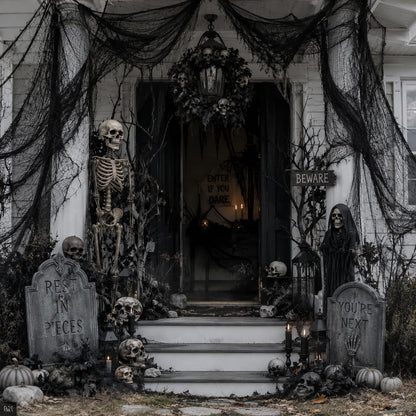Fleurista Halloween Gauze Cloth – Single Tone Wall Drape for Understated Moody Home Aesthetic