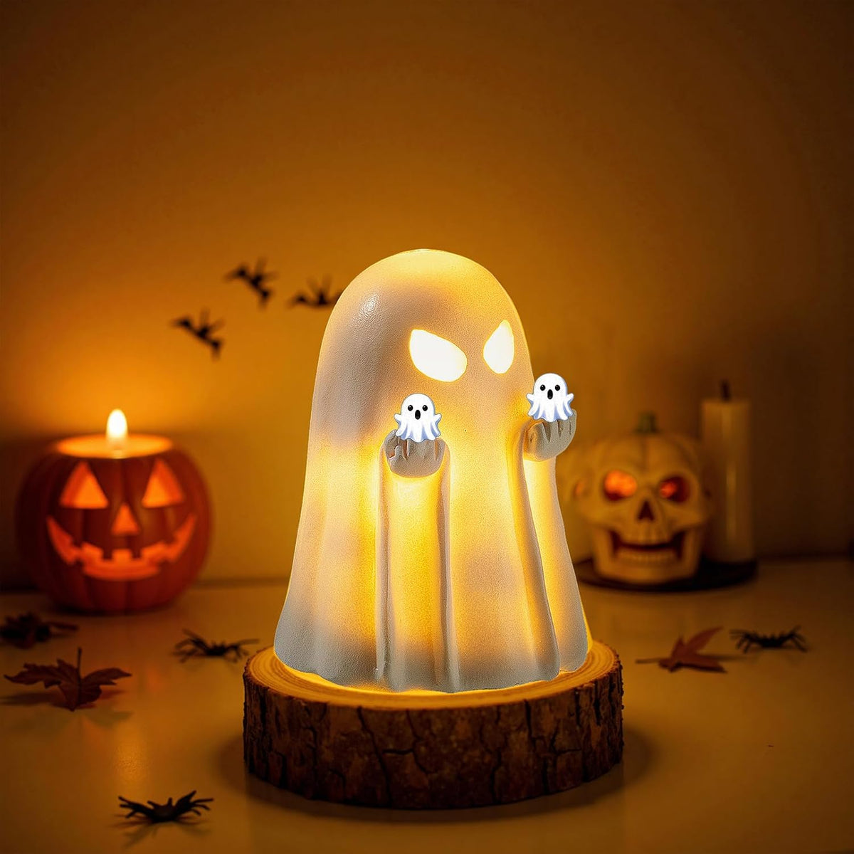 Ghost Figurine with Built-In Light – Memorable Housewarming and Seasonal Gifting Pick for Decor Lovers