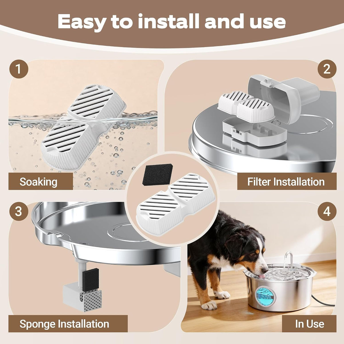 GROOKPET 7L Pet Water Fountain – Sleek Indoor Decor for Open-Plan Living Spaces