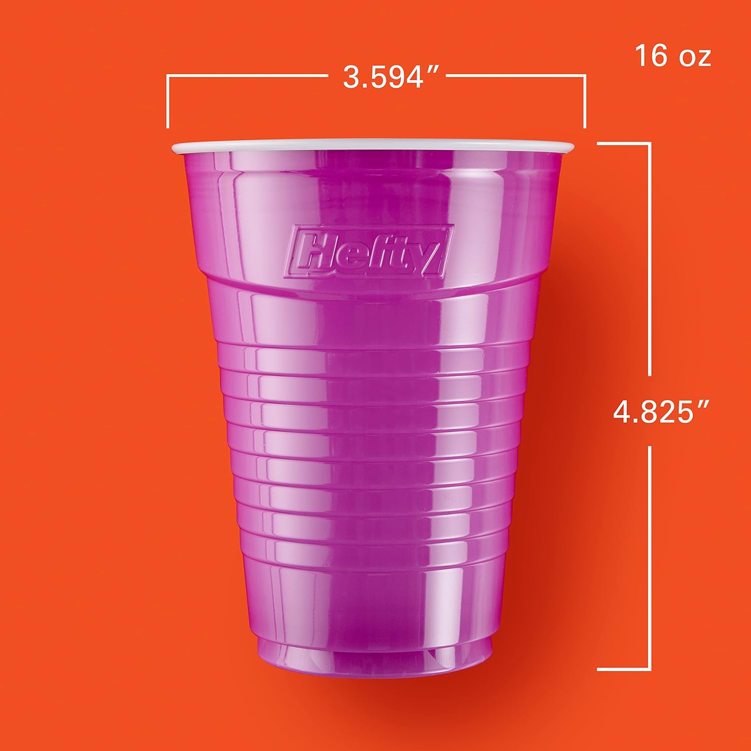 Hefty Party On Red White and Blue Cups – Coordinated Holiday Centerpiece Drinkware for Themed Dinner Parties, 16 and 18 oz