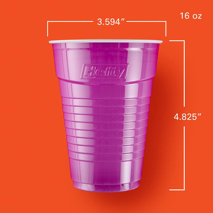 Hefty Party On Red White and Blue Cups – Coordinated Holiday Centerpiece Drinkware for Themed Dinner Parties, 16 and 18 oz