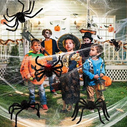 HOPOCO Halloween Hostess Gift Idea – 6 Sized Plush Spiders for the Friend Who Decorates Every October