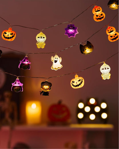LOLStar Halloween String Lights 8 Mode LED Garland for Entryway Doorway and Window Moody Seasonal Styling