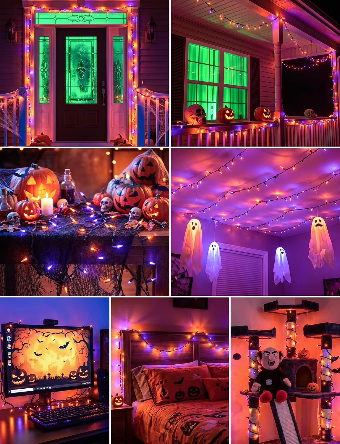 Lumicharm Incandescent Halloween String Lights – Cool-Touch, Flame-Free Kids Room Decor for Nursery and Playroom