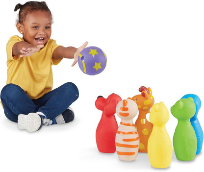 Melissa & Doug Animal Bowling Friends Active Play Set, Balance and Movement Toy Encouraging Mindful Toddler Exercise
