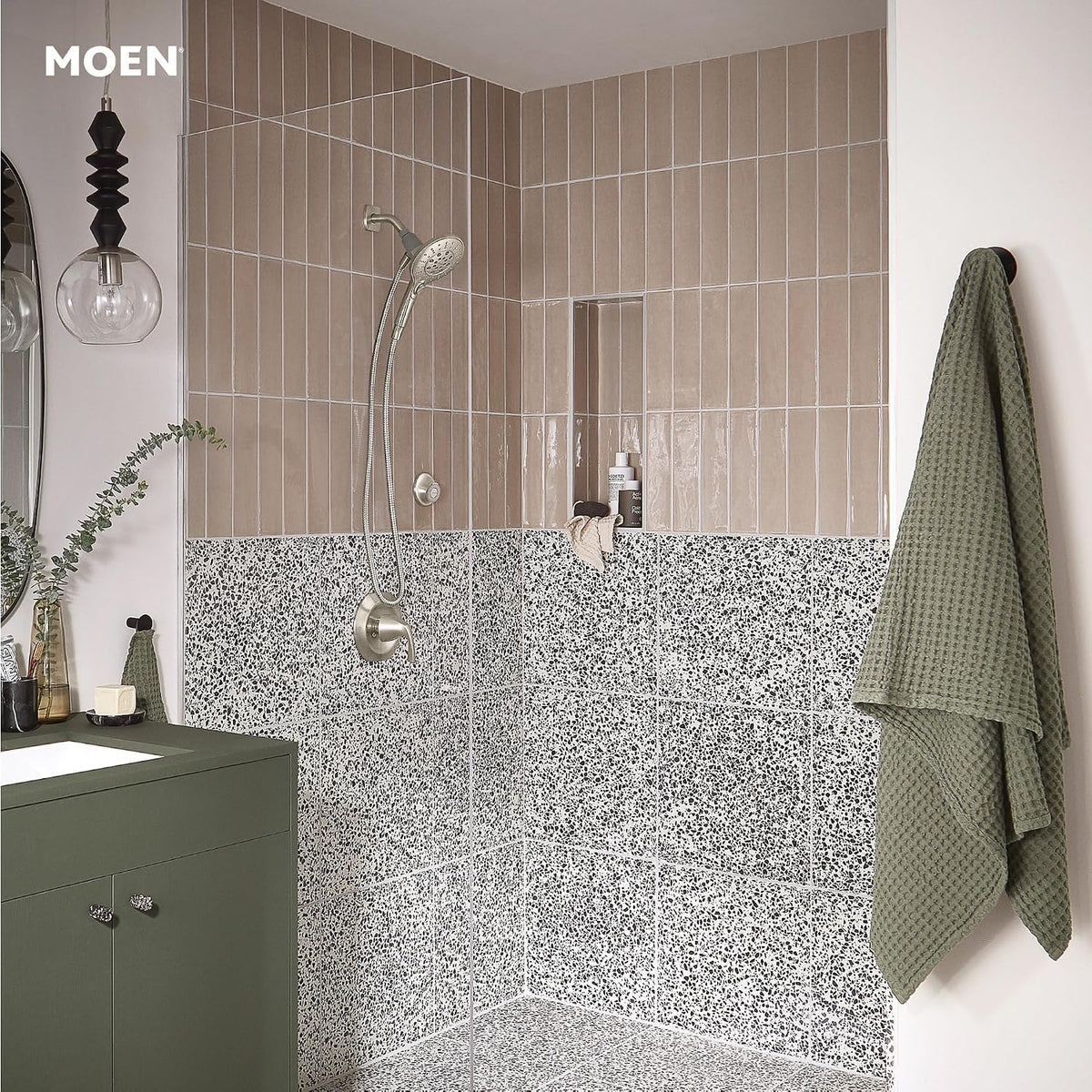 Moen Engage Handheld Shower for Stress-Relief Wind-Down Evenings, Long 60-Inch Reach and Targeted Massage Function